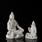 13cm Sandstone Shiva Statue Yoga Figurine Ornament Zen Meditation India Religion