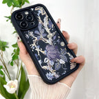 Summer Leaf Pattern Case for iPhone 16 15 14 13 12 11 Pro Max XR XS 7 8 SE