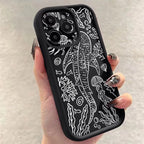 Whale Swimming Sea Case for iPhone 16 15 14 13 12 11 Pro Max Plus XR SE2