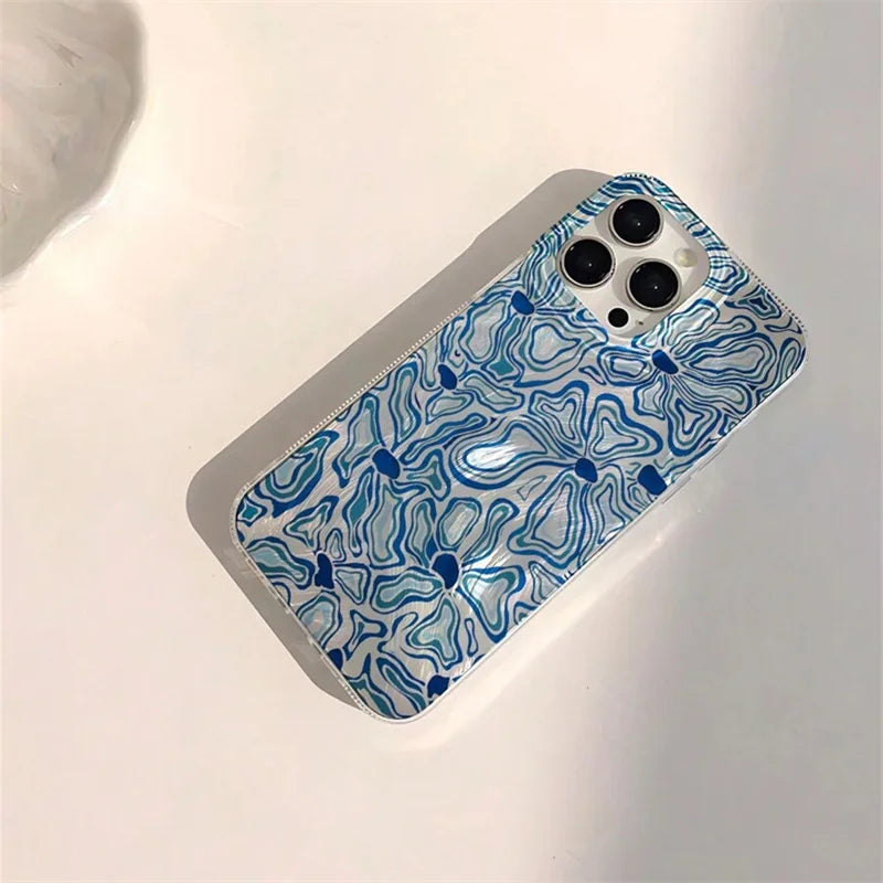 Pink Peach Flower Glitter Case for iPhone 17 16 15 14 13 12 11 Pro Max Plus