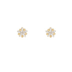 New Stainless Steel Cubic Zirconia Chain Hoop Earring Star Moon