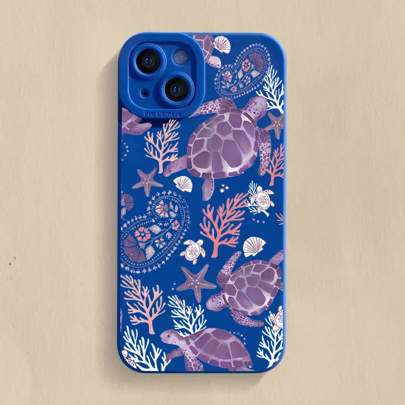 Sea Turtle Shockproof Soft Case for Samsung S25 S24 S23 Ultra A16