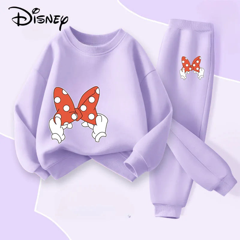 Disney Minnie and Daisy Girls Sweatshirt and Joggers 2-Piece Thin Tracksuit