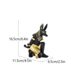 Egypt Art Anubis Wine Rack Statue Figurine Holder Animal Tabletop Office Living Room