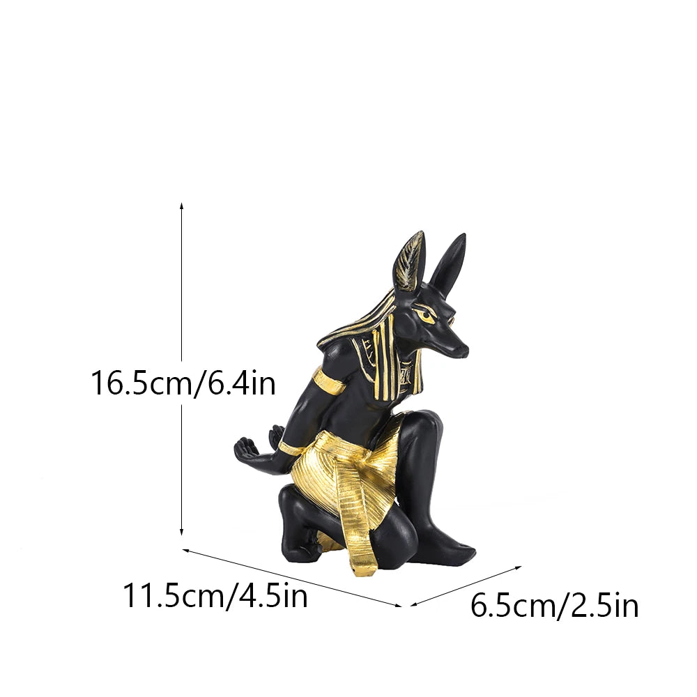 Egypt Art Anubis Wine Rack Statue Figurine Holder Animal Tabletop Office Living Room