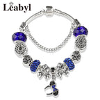 Pink Crystal Bead Charm Bracelet Colourful Enamel Handmade DIY Jewellery