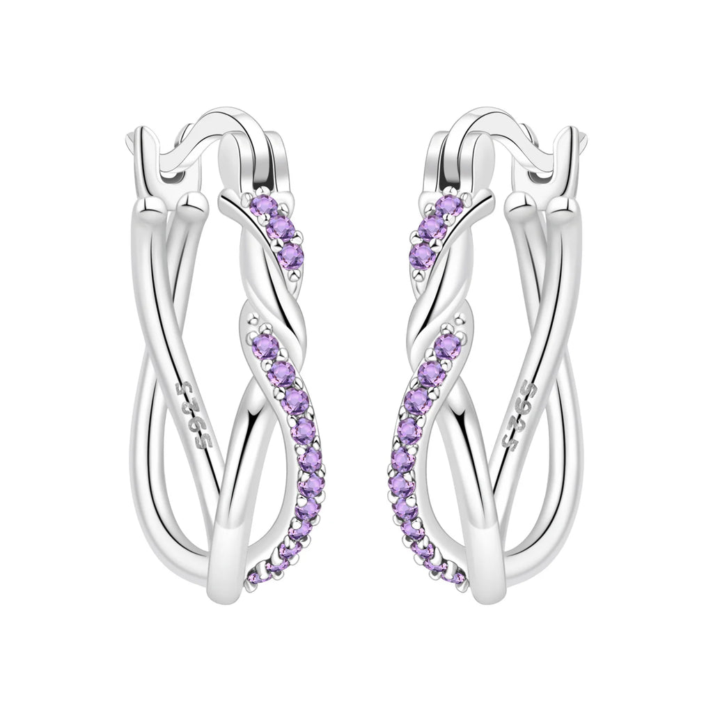 925 Sterling Silver U-shaped Simple Versatile Hoop Earrings Jewellery Gift