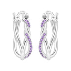 925 Sterling Silver U-shaped Simple Versatile Hoop Earrings Jewellery Gift