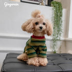 Warm Stripe Sweatshirt Dog Cat Winter Clothes Plush Hoodie Puppy Kitten Gift