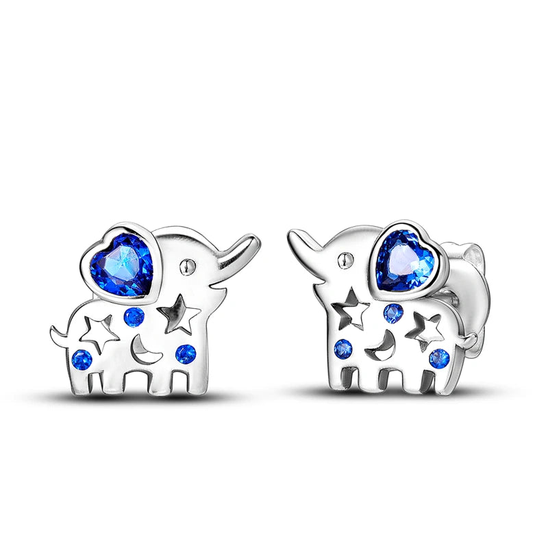 925 Sterling Silver Cats Dogs Animals Hoop Ear Studs Anniversary Gift
