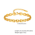 18k Gold Plated Mesh Link Bracelet for Women, Clavicle Chain Wrist Bracelet Polish Jewelry