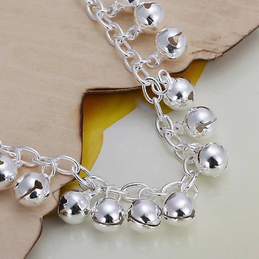 Fashion Charm Chain Bracelet 925 Sterling Silver Women Lady Wedding Jewellery