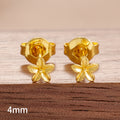 New Arrival Gold Colour Simple Small Flower Stud Earrings Cute