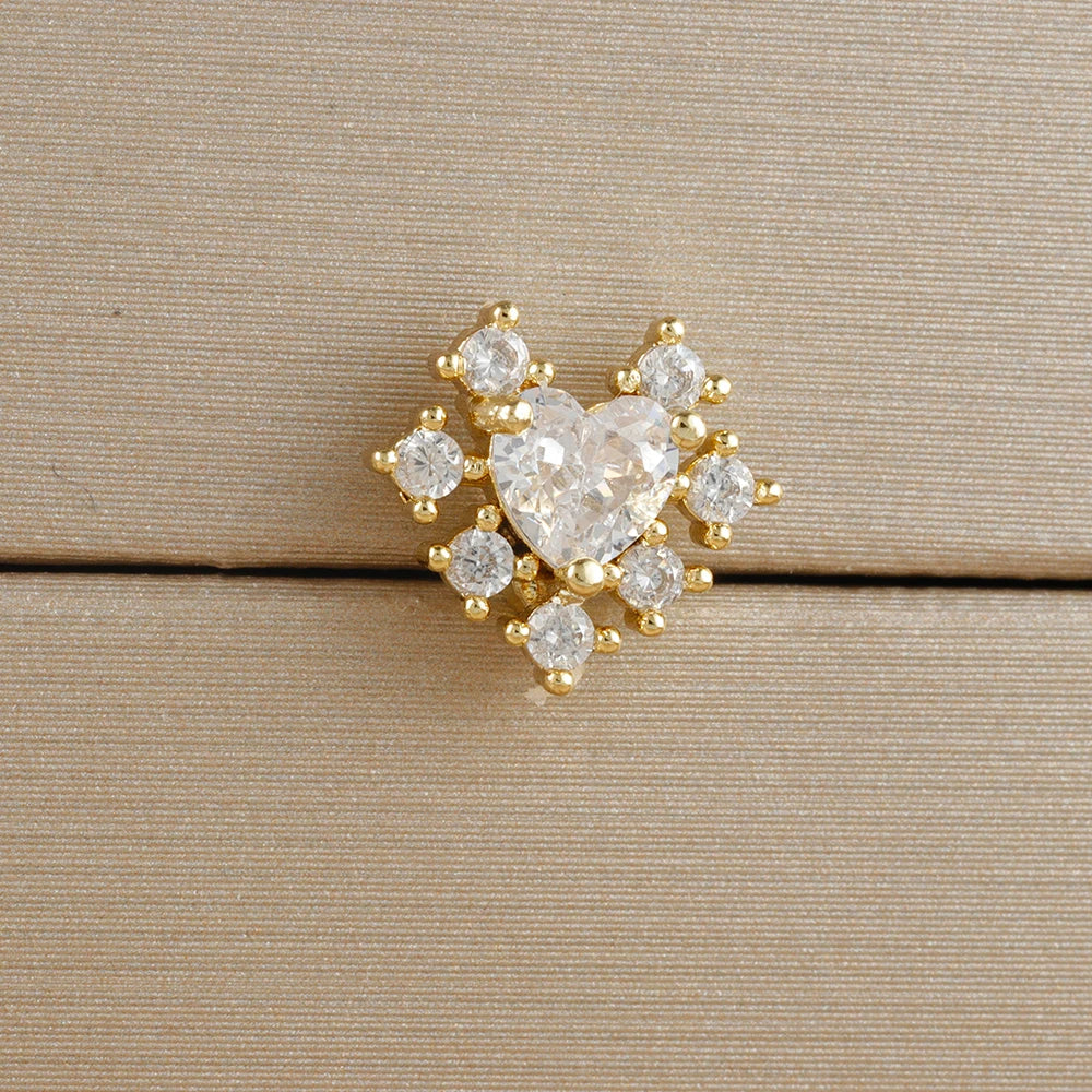 1pc Cartilage Ear Piercing Stud Women Surgical Steel Flat Back