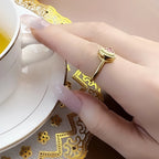 Golden Watermelon Ring 925 Sterling Silver Glam Fashion Stylish Jewellery