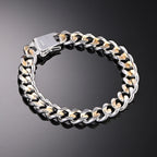 10mm Side Chain Bracelet 925 Sterling Silver Men Women Wedding Charm Gift