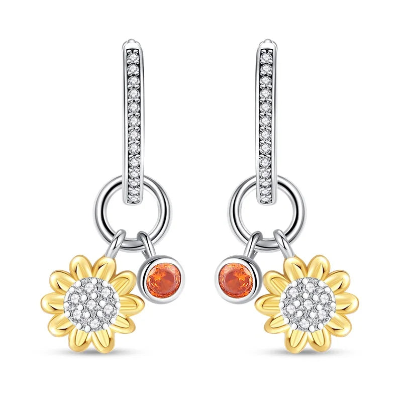 925 Sterling Silver Maple Leaf Drop Earrings Trendy Anniversary Jewellery