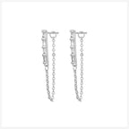 New Stainless Steel Zircon Star Cross Hoop Earring Gold y2k Crown