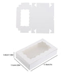 30 Pieces Kraft Bakery Box with Clear Window Cookie Box Bakery Candy Box for Pastry Biscuit Macaron Pie Candy Donuts