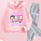Toddler Girls Kpop Demon Hunters Fashion Hoodie & Sweatshirt Set Kids Suit
