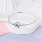 925 Sterling Silver Forever Love Peach Heart Bracelets Star Moon Airplane Earth Bracelets For Women Fit DIY Charms Party Jewelry