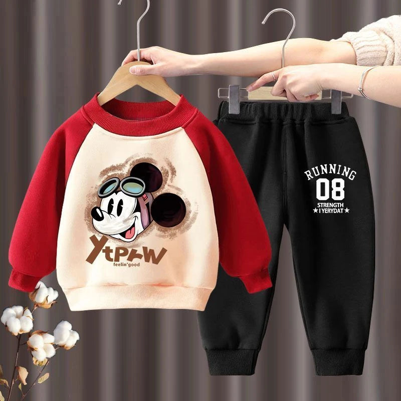 Disney Mickey Mouse Boys Autumn Winter Sweatshirt and Joggers 2-Piece Set