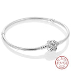 925 Sterling Silver Forever Love Peach Heart Bracelets Star Moon Airplane Earth Bracelets For Women Fit DIY Charms Party Jewelry