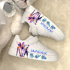 K-pop Girls Fashion White Trainers Student Anti-slip Breathable Sport Shoes