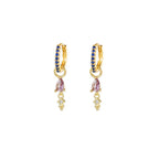 New Design Stainless Steel Water Drop Dangle Earrings Multicolor