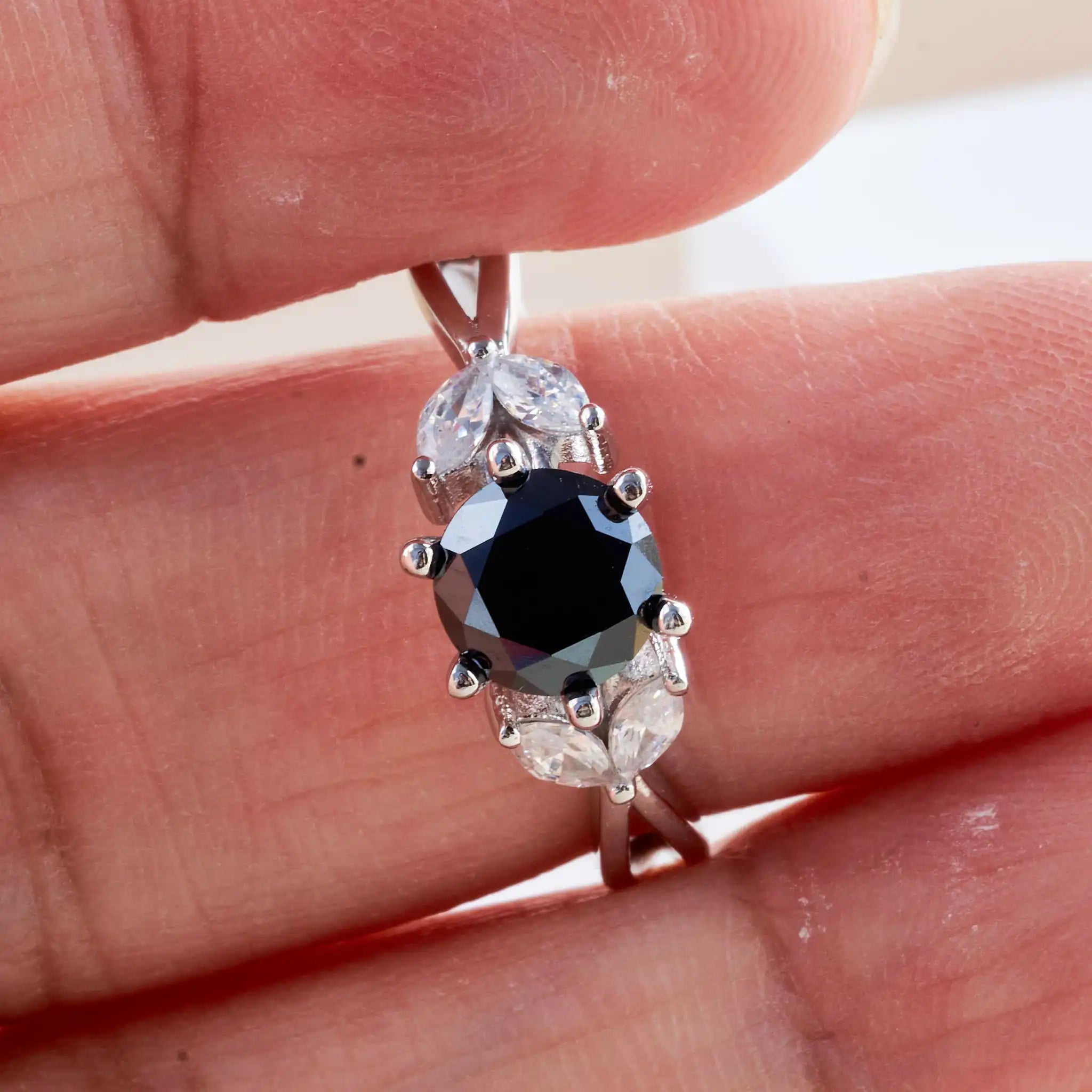 Original 925 Sterling Silver Ring  blue Moissanite Diamonds with Certificate Fine Jewelry Wedding Engagement Rings for Women