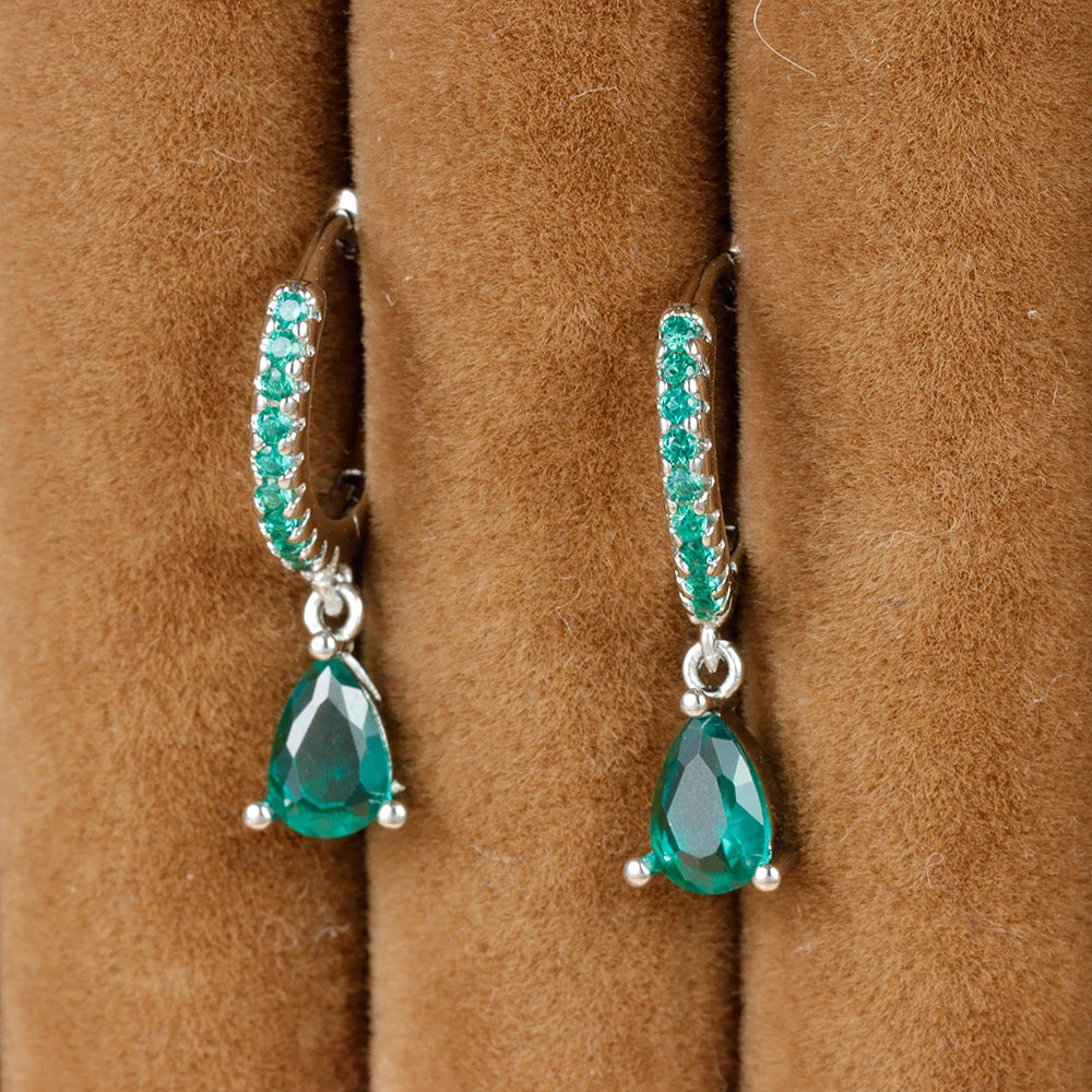 New Design Stainless Steel Small Hoop Earring Colourful Zirconia