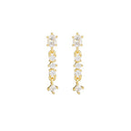 Stainless Steel Link Chain Gold Colour Hanging Earrings Long Tassels