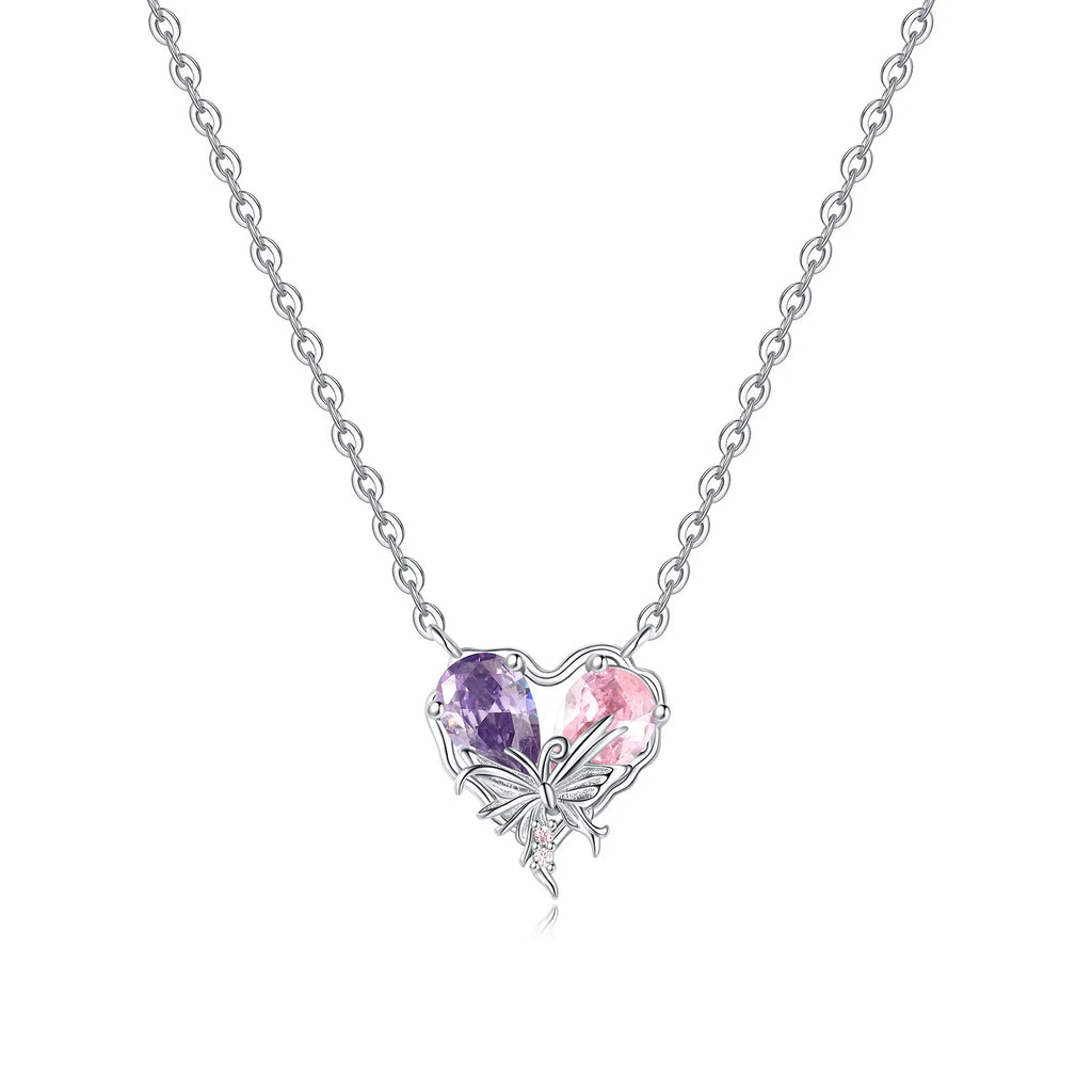 Original 925 Sterling Silver 18K Gold Heart Lock and Key Necklace Y-shaped Chain Necklace For Women Memorial Prayer Jewelry Gift