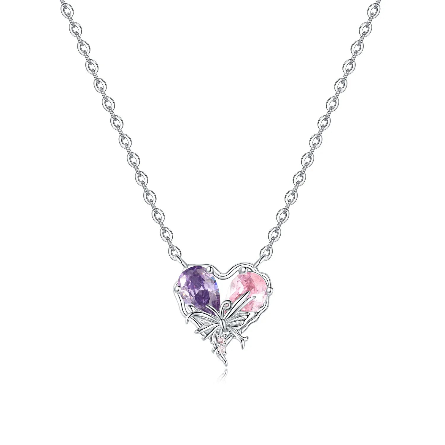 Original 925 Sterling Silver 18K Gold Heart Lock and Key Necklace Y-shaped Chain Necklace For Women Memorial Prayer Jewelry Gift