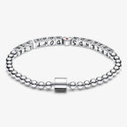 New 925 Silver Sparkling Heart to Heart Double Loop Leather Rope Weaving Bracelet Fashion DIY Charm Exquisite Jewelry Gift