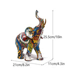 Graffiti Elephant Sculpture Resin Animal Statue Modern Pop Street Art Figurines