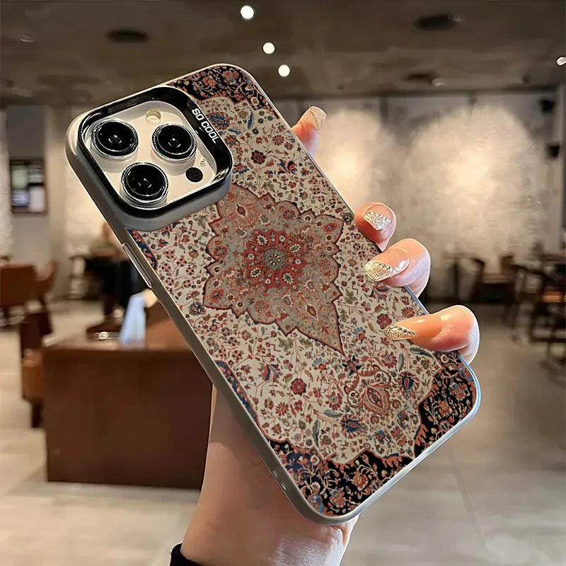 Persian Carpet Electroplate Case for Samsung S25 S24 Ultra S23 A16