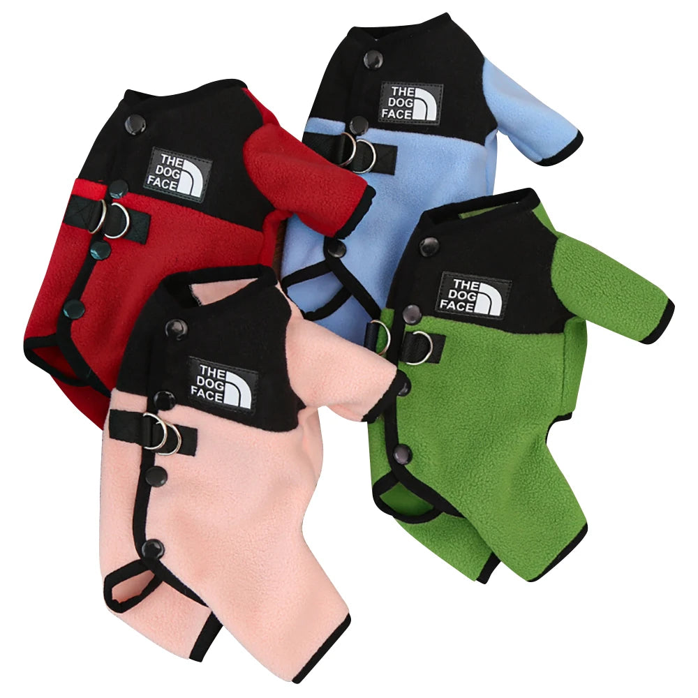 Dog Sweater Winter Clothes Warm Plaid Shirt Puppy Coat New Year Gift Outfit