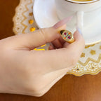 Colourful Stones Nature Ring 925 Sterling Silver Spring Bohemia Jewellery