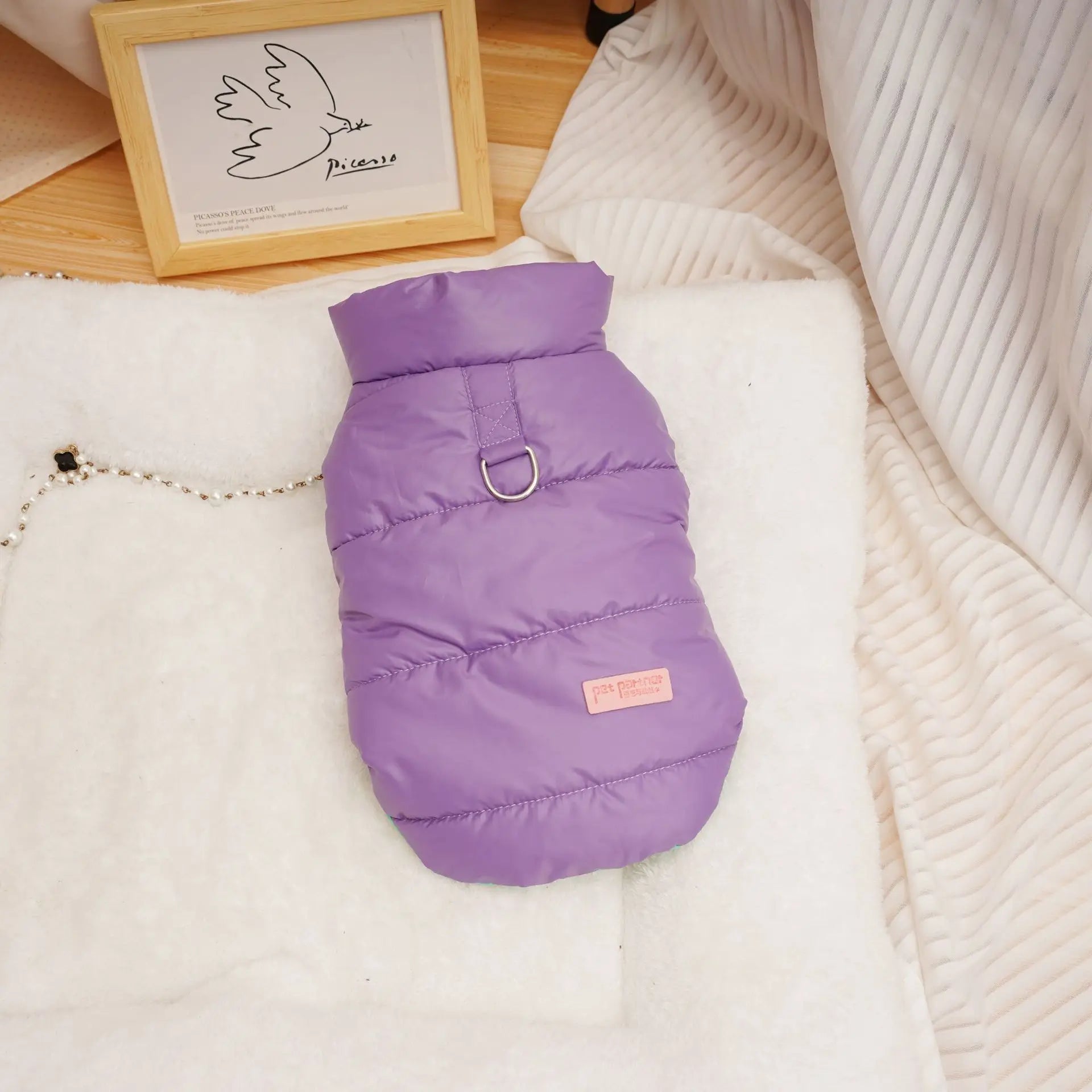 Double Sided Dog Winter Vest Windproof Warm Pet Jacket Puppy Kitten Apparel