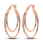 925 Sterling Silver Multi Circle Minimalist Hoop Earrings Birthday Jewellery