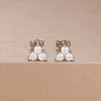New Stainless Steel Double-layer Circle Huggies Gold Colour Zircon