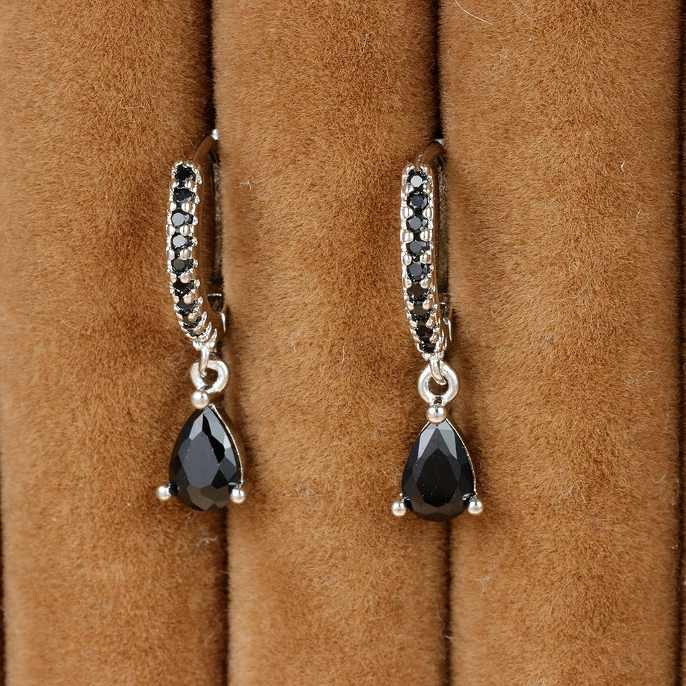 New Design Stainless Steel Small Hoop Earring Colourful Zirconia