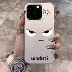 Black Angry Expression IMD Case for Samsung S25 S24 Ultra S23 A16
