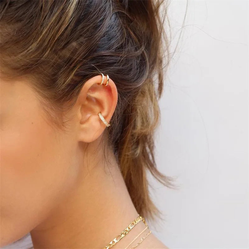 New Trend Cubic Zirconia Long Tassel Drop Earrings Star Moon Chain