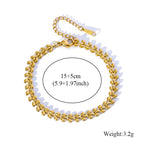 Flower Butterfly Heart Stainless Steel Charm Bracelet Gold Colour