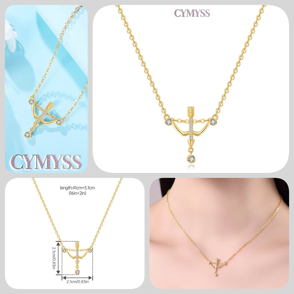 Original 925 Sterling Silver 18K Gold Heart Lock and Key Necklace Y-shaped Chain Necklace For Women Memorial Prayer Jewelry Gift