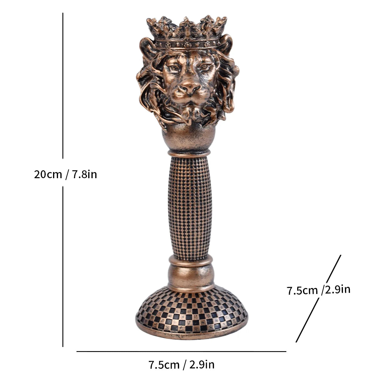 Animal Head Candlestick Resin Holder Horse Eagle Bulldog Monkey Lion Wolf Figurines