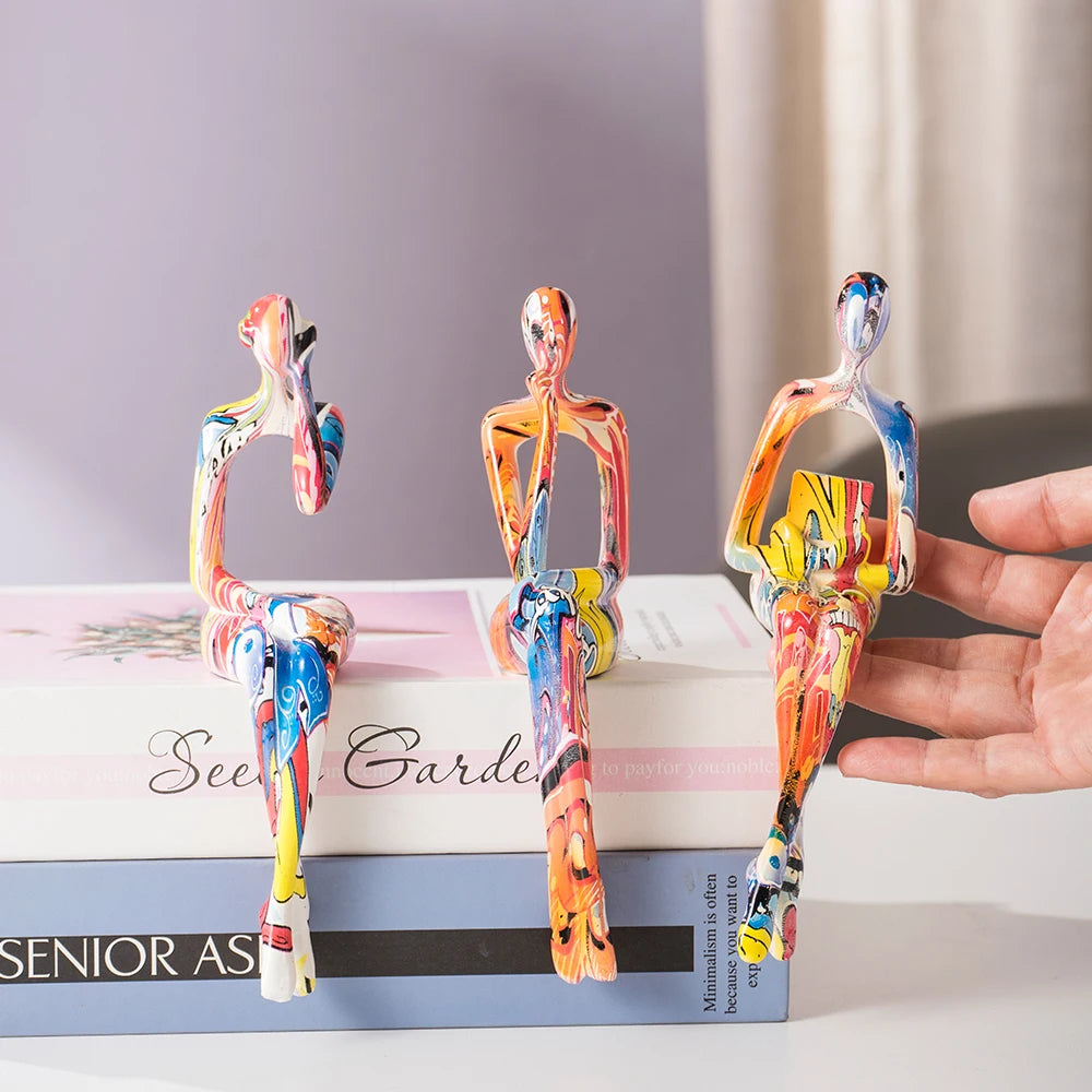 Graffiti Abstract Figurine Modern Pop Art Sculpture Living Room Bookshelf Desk Decor