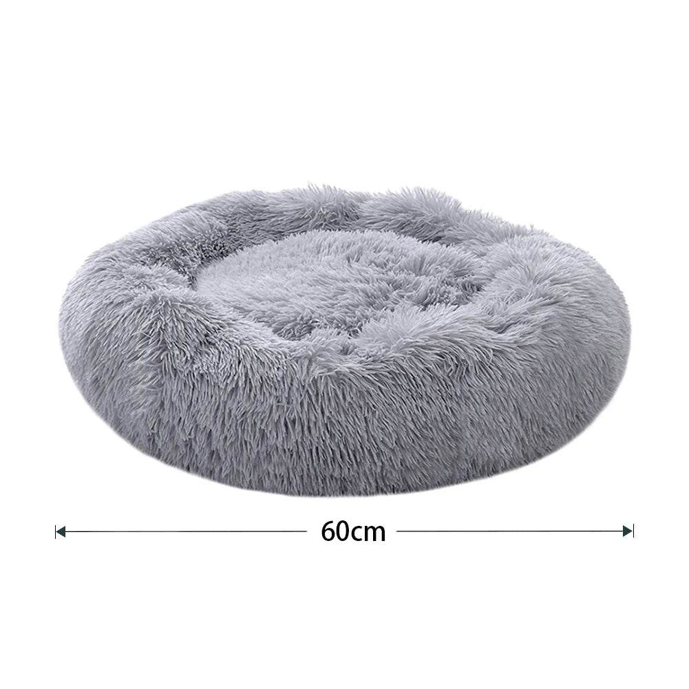 70cm Donut Plush Pet Cuddler Bed Warm Winter Nest Anti-Slip - Ship from UK